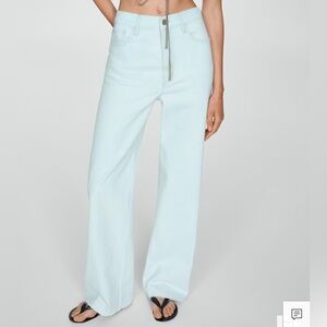Mango Bleach Blue Jeans Sz EU 40. US M